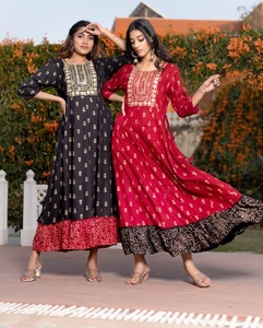 Kurti / 100% coton — vêtements ethniques pour femme, vêtement de couleur tendance, fabriqué par des imprimés indiens, kurtis, vente en gros - Product Image 2