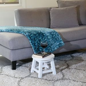 Antique White Carved Wooden <b>Step</b> <b>Stool</b> with Maple Leaf Other Kids' Furniture - Product Image 6