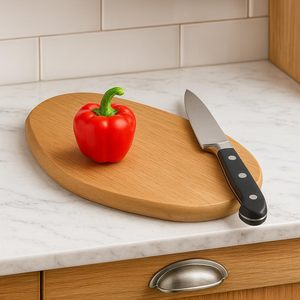 Tabla de Cortar Ovalada de Madera de Mango Hecha a Mano al por Mayor OEM, Tabla de Cortar de Madera Multiusos para Cocina, Proveedor a Granel - Product Image 3