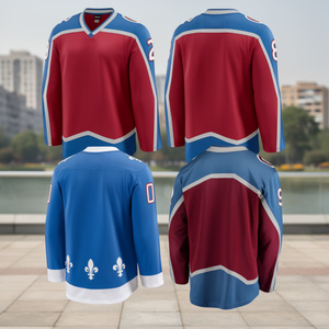 Camiseta de Hockey sobre Hielo Bordada al por Mayor, 100% Poliéster, de Secado Rápido, con Nombre y Número Personalizados, Birlag Sports - Product Image 3
