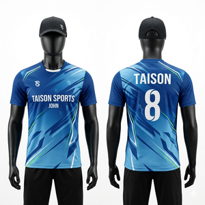 Camiseta de Bádminton para Hombre, 190 GSM, Poliéster Interlock, Verde Oliva, Paneles en Contraste Blanco y Negro, Logotipo Personalizado con Transferencia Térmica - Product Image 6