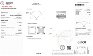 Diamante Cultivado en Laboratorio CVD de 2.51 Quilates, Corte Princesa, Color E, Claridad VVS1, con Certificado IGI, para Piezas de Joyería Especiales - Product Image 2