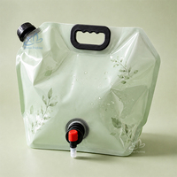 Sac de transport d'eau pliable portable avec robinet et poignée de transport pour le camping, les voyages et les situations d'urgence