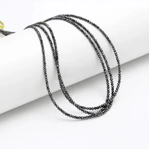 Cuentas Facetadas de Diamante Negro de 1.5-2.5 mm, Diamantes Sueltos Brillantes para la Elaboración de Joyas - Product Image 3