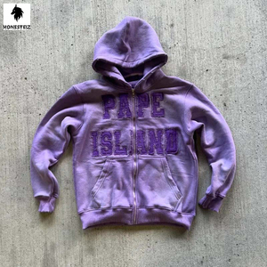 เสื้อฮู้ดดี้ผู้ชายทรงปกติแบบซิป หนัก 00-500 กรัม พิมพ์ลายตามสั่ง ไหล่ตก ผ้าฝ้าย 100% แห้งเร็ว - Product Image 2