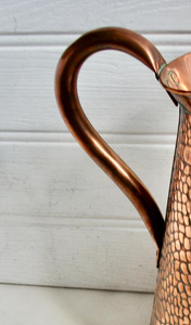 Carafe à eau en cuivre pur faite à la main, motif crocodile gaufré vintage, carafes pour la maison, le restaurant, l'hôtel, carafe en cuivre - Product Image 3
