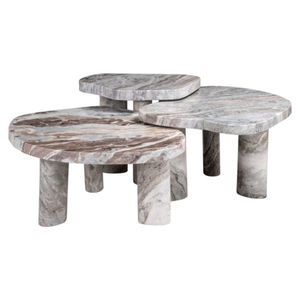 Juego de mesas de centro modernas de mármol para sala de estar - Product Image 3