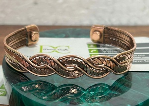 Brazalete de Cobre Puro con Diseño Único Hecho a Mano, Nuevo Brazalete Ajustable de Moda, Joyería Fina de Cobre Tejida a Mano para Mujeres y Niñas - Product Image 3