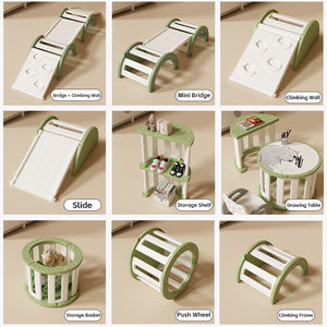 Многофункциональный детский игровой комплекс для дома: пластиковая сенсорная стена с горкой, доской для рисования и местом для хранения для детей с аутизмом - Product Image 2