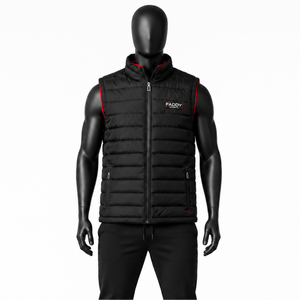 Gilet matelassé d'hiver pour homme avec logo personnalisé, sans manches, résistant à l'eau, chaud, décontracté, coupe ajustée, pour l'extérieur - Product Image 1