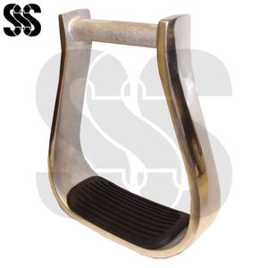 SHER SONS SPORTS SSS-WS-4203 Estribos de Alta Calidad para Caballos Western, Acero Suave, Acero Inoxidable, Acabado Cromado, Equipo de Equitación - Product Image 2