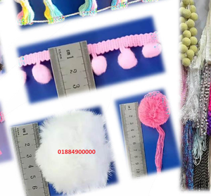 Colorful Tassel PomPom Fringe Trim Soft Decorative Ball Tassel Lace for Garment Curtain <b>Bag</b> Craft <b>Sewing</b> Accessories - Product Image 3