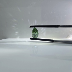 Diamant de laboratoire CVD vert vif fantaisie brillant en forme de poire de 1 carat certifié IGI, pureté VS2, pierre non montée - Product Image 5