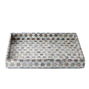 Juego de bandejas para servir de acero inoxidable dorado y plateado de dos piezas, estilo caja de embalaje para hoteles y restaurantes, tamaño de restaurante - Product Image 1