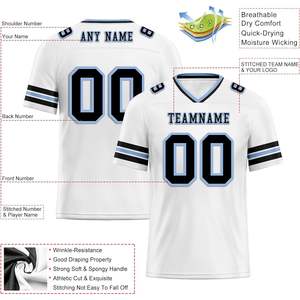 2025 Customizable Football Jerseys Embroidered/Printed <b>Fan</b> Uniforms for Men Women Personalized Name & Team Logo - Product Image 3