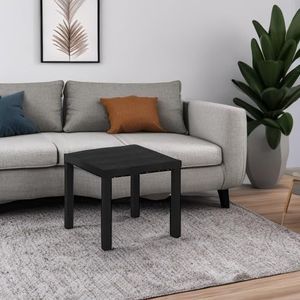 Tavolino Laterale Classico e Accogliente Parsons Nero Quadrato, Set da 1 Pezzo, Tavolini da Caffè - Product Image 2