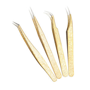 DANTRIC IMPLANTS Volume Boot Kit de pinces pour extensions de cils, ciseaux à ressort de précision, pointe lisse, forme nuage, poignées effet miroir - Product Image 2