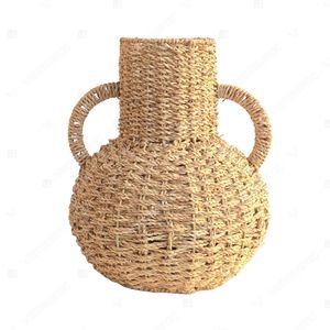 Vase en jonc de mer fait main Vietrustic pour décoration de table - Product Image 4
