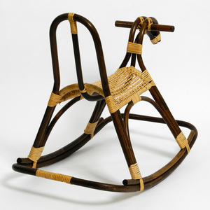 Children riding toys rattan rocking horse <b>top</b> rated kids toy sustainable cane animal rocker - Product Image 2