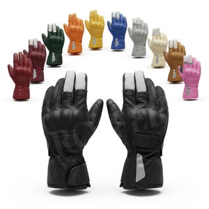 Comfortable Custom Embroidery Logo Anti <b>Slip</b> Riding Gloves <b>Full</b> Finger Protective Motocross Racing Gloves Touch Screen Windproof - Product Image 1