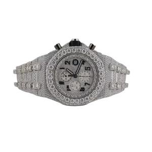 Fully Iced Moissanite Watch Hip Hop Diamond Style Luxury Wrist Watch Party Wear Jewelry - Product Image 1