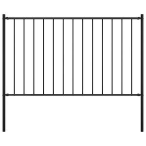 Pannello di recinzione in acciaio verniciato a polvere nero da 1,8 m x 0,8 m con pali per recinzioni, tralicci e cancelli - Product Image 1