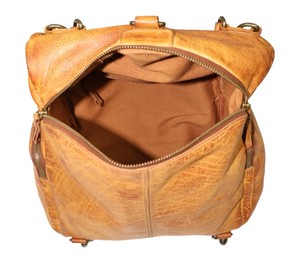 Vintage Leather <b>Backpack</b> Distressed <b>Brown</b> Daypack Multi Pocket Zipper Bag Casual Travel Office Stylish <b>Backpack</b> - Product Image 4