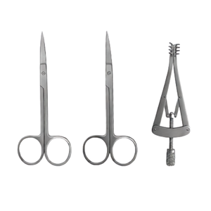 Juego de 26 Instrumentos Quirúrgicos para Excisión Dérmica, Kit de Dermatología, Acero Inoxidable, Tijeras de Carburo de Tungsteno, Pinzas Reutilizables - Product Image 4