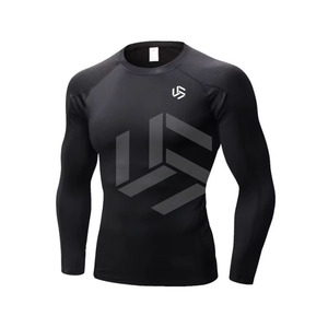 High Quality Eco-Friendly Anti-UV Quick Dry MMA <b>Compression</b> <b>Shirt</b> for Men's Workout-Full Sleeve Breathable Stretch Rash Guard - Product Image 6