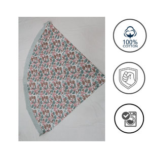 Handmade Boho Floral <b>Round</b> <b>Table</b> <b>Cloth</b> Eco-Friendly Reusable Customizable Elegant Cotton Jaipur Hand Block Printed Durable - Product Image 2