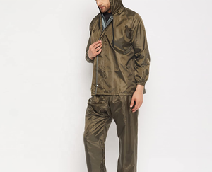100%Polyester Reversible Plus Size Reflective Waterproof Raincoat <b>Jacket</b> Men Outdoor Activities Hiking Camping Solid Pattern - Product Image 5