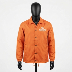 Blousons d'entraîneur sportifs d'hiver respirants en polyester/coton pour hommes, avec col montant, fermeture éclair et logo frontal – Vente en gros - Product Image 6
