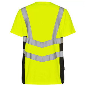 เสื้อยืดแขนสั้นสะท้อนแสงสำหรับงาน OEM ชุดทำงานนิรภัยสำหรับผู้ชาย แถบสะท้อนแสง เสื้อยืดช่างก่อสร้าง - Product Image 6