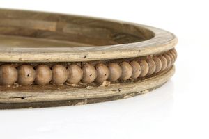 Bandeja Decorativa Redonda de Madera Rústica para Servir, para Mesa de Centro, Sala de Estar, Cocina, Desayuno, Color Marrón - Product Image 6