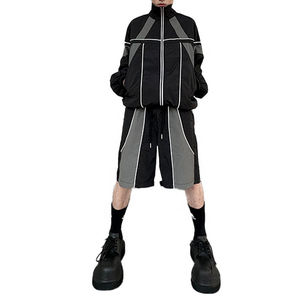 Ensemble de survêtement décontracté deux pièces personnalisé avec logo pour homme, ensemble short respirant unisexe, coupe-vent, collection 2026 - Product Image 5