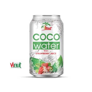 Eau de coco naturelle rafraîchissante avec pulpe, stérilisée, en canettes et bouteilles d'aluminium 330ml, lot de 24 canettes, vente en gros, importateur exportateur - Product Image 4