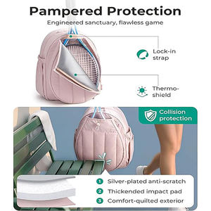 Professional Women's Tennis Shoulder Bag with Quilted Front and Dedicated Shoe Compartment - Product Image 4