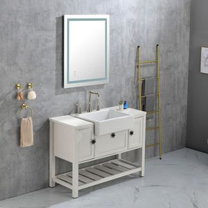 Specchio da Bagno LED Smart Touch 40x30 Pollici, Montaggio a Parete, Retroilluminato, Antiappannamento, con Memoria - Product Image 3