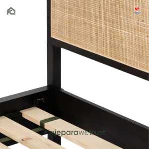 Modern Solid Teak Wood Comfortable Twin <b>Bed</b> <b>Frame</b> Scandinavian Bedroom Furniture Handmade Custom Hotel Villa Luxury - Product Image 3