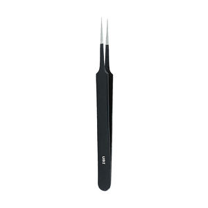Pince à épiler professionnelle UBI en acier à haute teneur en carbone de 11,9 cm pour extensions de cils, pointe droite, précision, manucure, durable, logo personnalisé - Product Image 1