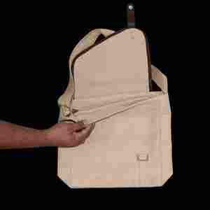 Premium Burlap Jute Messenger Bag with Multiple Compartments <b>Adjustable</b> Strap Crossbody Bag for Office and Business Use - Product Image 1