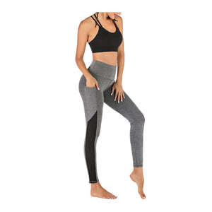 Leggings de Yoga de Cintura Alta para Mujer, Ajustados, de Longitud Completa, Elásticos en Cuatro Direcciones, de Spandex/Poliéster, Sólidos, de Secado Rápido y Transpirables, Pantalones Deportivos - Product Image 4