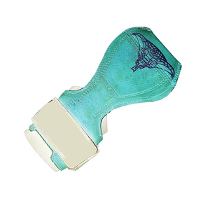 Poignées Cobra en cuir turquoise avec support réglable à boucle auto-agrippante pour le lacrosse et l'haltérophilie - Product Image 6