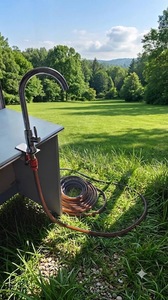 Robinet d'eau métallique fixe pour tuyau d'arrosage avec adaptateur rapide pour camping, montage sur table, utilisation extérieure - Product Image 2