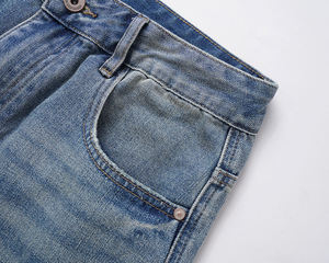 Jean en denim pour homme personnalisé 14 OZ, coupe bootcut, délavé effet vintage Whisker Monkey, respirant, couleur unie, écologique, séchage rapide, vente en gros - Product Image 5