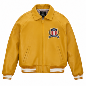 Último modelo de chaqueta Airex de cuero bordado estilo urbano, chaqueta Airex de cuero genuino personalizada para hombre, para invierno - Product Image 1