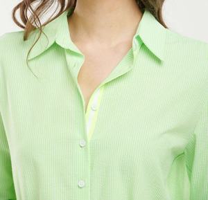 Camisa a Rayas con Aspecto Seersucker, Confeccionada en Algodón Texturizado, con una Silueta Favorecedora, Camisas para Mujer - Product Image 2