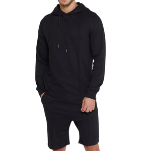 Conjunto Deportivo Casual para Hombre, Sudadera con Capucha y Cierre de Cremallera, 100% Algodón Francés, 220g, Secado Rápido, Pantalones Cortos hasta la Rodilla - Product Image 3