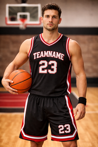 ชุดบาสเก็ตบอลทีมมืออาชีพ ออกแบบได้ตามต้องการ ระบายอากาศได้ดี เป็นมิตรกับสิ่งแวดล้อม แห้งเร็ว ผลิตจากโพลีเอสเตอร์ 100% ลายเรียบ สายรัดแบบ T-Strap - Product Image 4