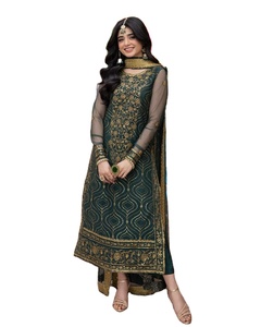 Bordado de suministro directo de fábrica con Secuencia de 9mm Venta al por mayor Pakistani Salwar Kameez Proveedores Moda paquistaní - Product Image 1
